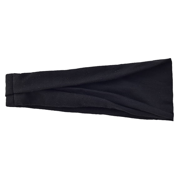 BODOAO Wide Headbands for Men Women Non Slip Elastic Soft Head Wraps Fashion Hair Accessories for Gym Workout Running Yoga Makeup Washing Face Black One Size