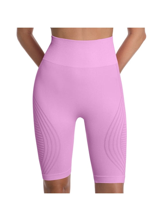 Women's 3D Anti Cellulite Slim Move Leggings, Push Up Sculpting High Waisted Yoga Fitness Pants, Booty Lifting Workout Trousers for Gym Training and Shaping Support Pink M