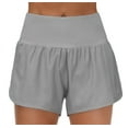 thumbnail image 1 of BODOAO Women's Athletic Gym Shorts Tummy Control Biker Workout Running Tennis Shorts High Waisted Running Shorts Athletic Workout Shorts with Mesh Liner Zipper Pockets Grey Xl, 1 of 3