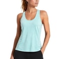 thumbnail image 1 of BODOAO Women's Athletic Racerback Tank Top Sleeveless Scoop Neck Workout Shirt, Lightweight Fitted Sports Top for Yoga Running Gym Training Fitness and Summer Casual Wear Light Green 4XL, 1 of 4