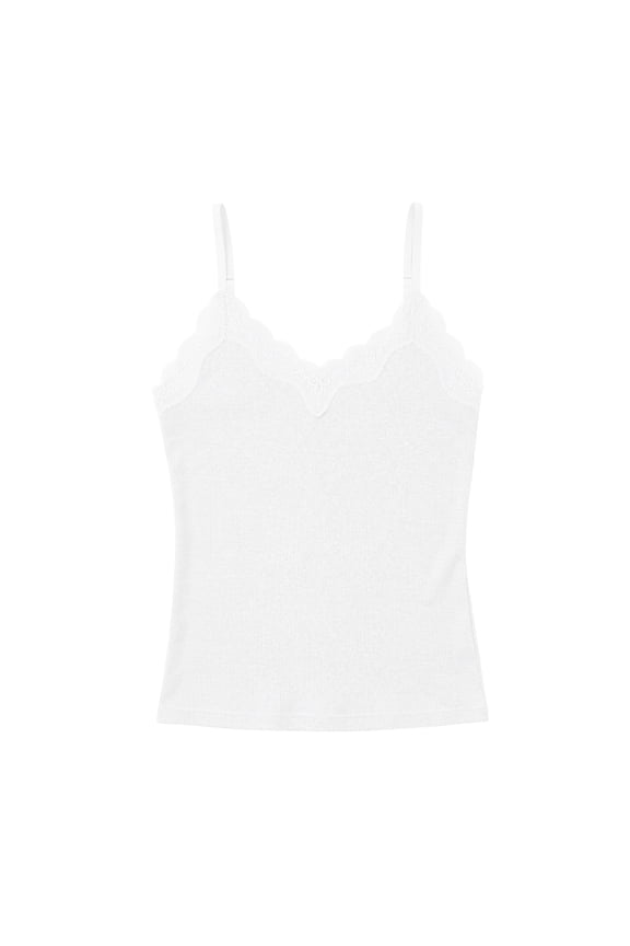 Women's Built in Bra Tank Top, Summer Ribbed Camisole with Adjustable Spaghetti Straps, Casual Sleeveless Cami Shirt for Lounge, Yoga and Layering White 2XL