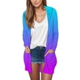 thumbnail image 1 of BODOAO Women's Cardigans Open Front Casual Lightweight Long Sleeve Knit Classic Fall Fashion Cardigan with Pockets Autumn and Winter Gradient Thin Mid Length Cardigan Side Pocket Jacket Beige S, 1 of 4
