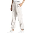 thumbnail image 1 of BODOAO Women's Cargo Pants High Waisted with Pockets Plus Size Quick Drying Lightweight Hiking Baggy Joggers Wide Leg Streetwear Elastic Oversized 90S Track Pants Parachute Trousers Beige L, 1 of 4