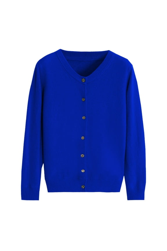 Women's Classic Button Down Long Sleeve V-Neck Soft Knit Sweater Cardigan Women's Classic Down Long Sleeve V Neck Soft Knit Sweater Blue Xxl