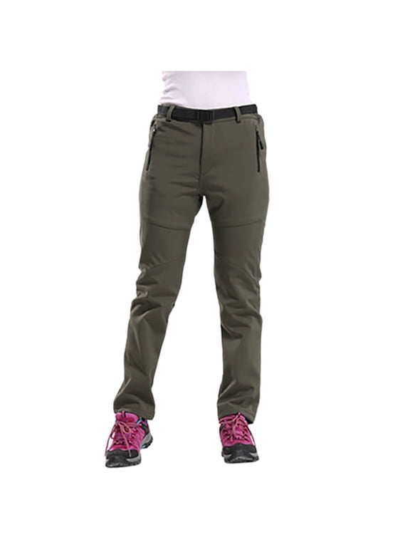 Women's Hiking Pants soft Lightweight Water Resistant Elastic Waist Cargo Pants for winter Water Proof Hiking Pants Over Pants Windproof Outdoor Fishing Rain Gear
