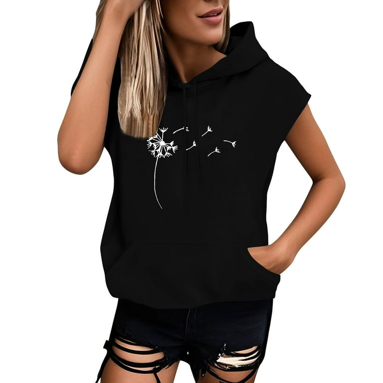 BODOAO Women's Lightweight Hooded Vest Sleeveless Hoodies