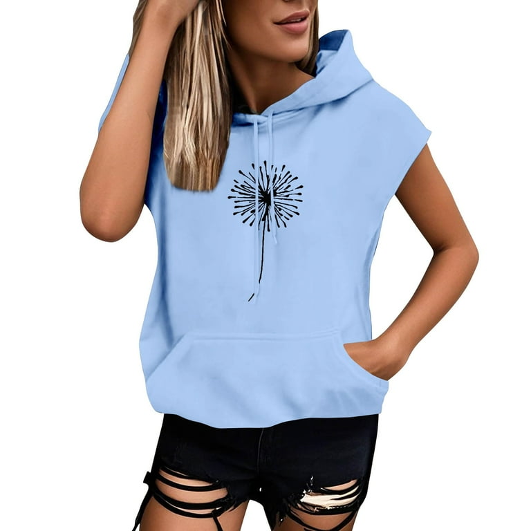BODOAO Women's Lightweight Hooded Vest Sleeveless Hoodies