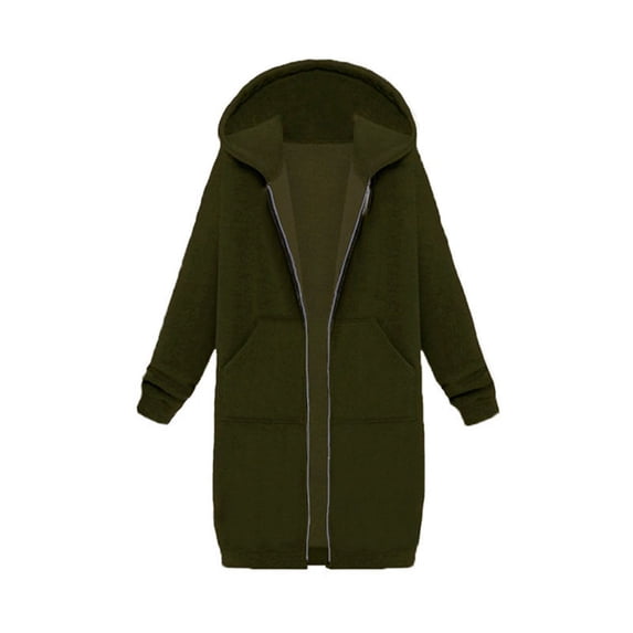 BODOAO Women’s Long Hoodie Zip Up Hooded Sweatshirt Jacket Long Sleeve Open Front Casual Oversized Sweatshirt Coat with Pockets for Fall Winter Layering Outfits JN L