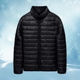 thumbnail image 1 of BODOAO Women's Quilted Down Jacket Trendy Long Lightweight Padded Coats Cute Warm Outerwear Fall Winter Fashion Clothes Zip-Up Stand-Collar Winter Coat Black 3XL, 1 of 9