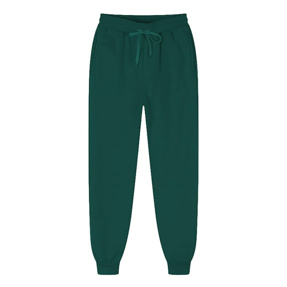 BODOAO Women's Sweatpants Lightweight Elastic High Waisted Jogger Sport Pants Drawstring Sweat Pants Track Trousers Solid Color Loose Casual Comfortable Sports Pants Green M