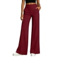 thumbnail image 1 of BODOAO Women's Wide Leg Palazzo Pants 2026 Dressy Casual Lounge Workout Sweatpants High Waisted Loose Trousers for Travel Office Daily Wear Weekend and Vacation Outfits Wine 2XL, 1 of 9