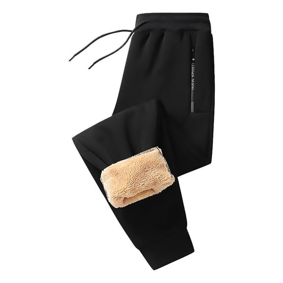 BODOAO Women's Winter Warm Fleece Pants Sherpa Lined Sweatpants Jogger Track Pants Athletic Active Lounge Pants Casual Solid Color Elastic High Waist Home Workout Pockets Trousers Pants