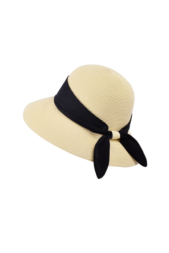 Womens Beach Sun Straw Hat Upf 50+ Uv Sun Protection Wide Brimmed Hats for Women Summer Hats for Women Wide Brim Summer Straw Hat Wide Brim Derby Hats for Women Woven Straw Hat Summer Hat