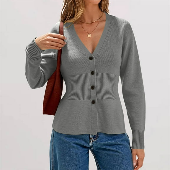 BODOAO Womens V Neck Cardigan Sweaters Long Sleeve Cinched Waist Knit Tops Dressy Casual Button Up Fitted Outerwear,Thin Lightweight Cardigan Sweaters for Women Dressy Summer Spring Fall Cardigan