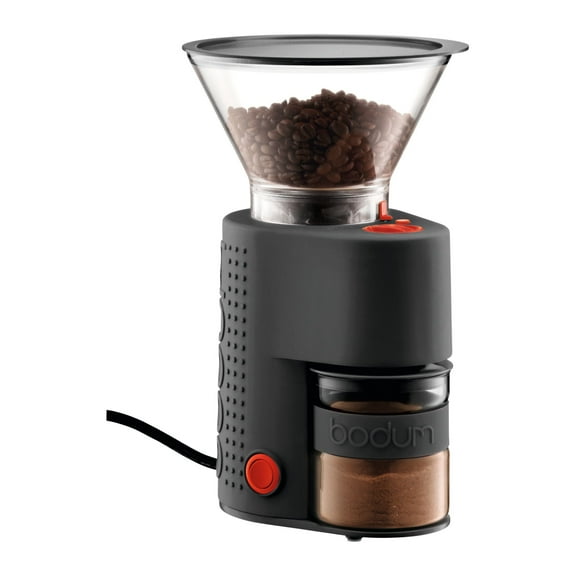 Bodum Bistro Electric Burr Coffee Grinder, Stainless Steel, Black