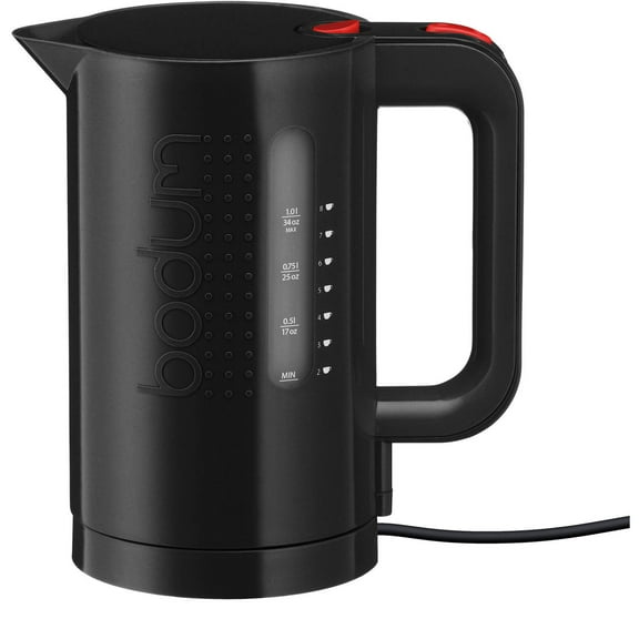 Bodum Bistro 34 Ounce Black Electric Water Kettle with Rapid Boil Function