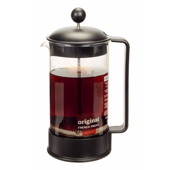 BODUM Brazil French Press Coffee Maker with Borosilicate Glass Carafe, 34 Ounce, Black