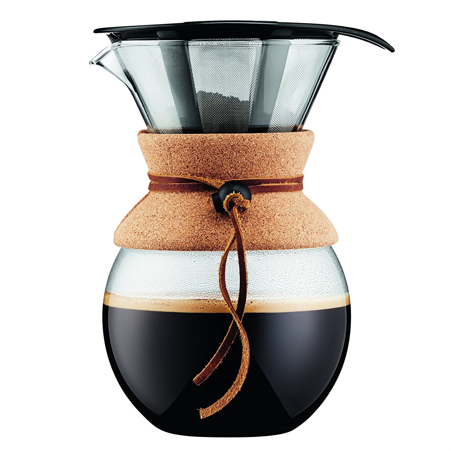 BODUM Pour Over Coffee Maker with Permanent Filter 34 Ounce Cork