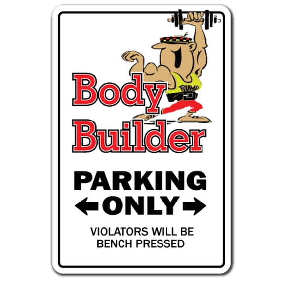 BODY BUILDER Decal muscles steroids man sport personal trainer weights yoga | Indoor/Outdoor | 9" Tall