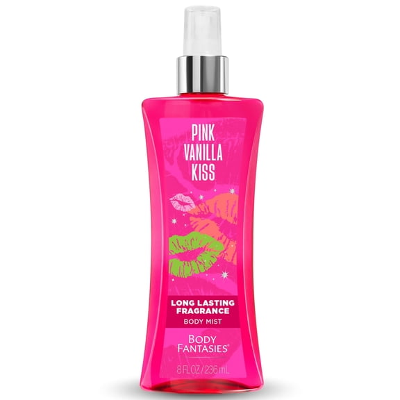 Body Fantasies Signature Pink Vanilla Kiss Fantasy Fragrance Body Spray, 8 oz
