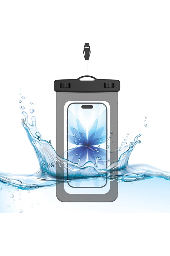 Tidal Waterproof Phone Pouch - Black/Clear