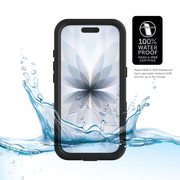 Body Glove Tidal Waterproof Phone Case for iPhone 17 - Black/Clear