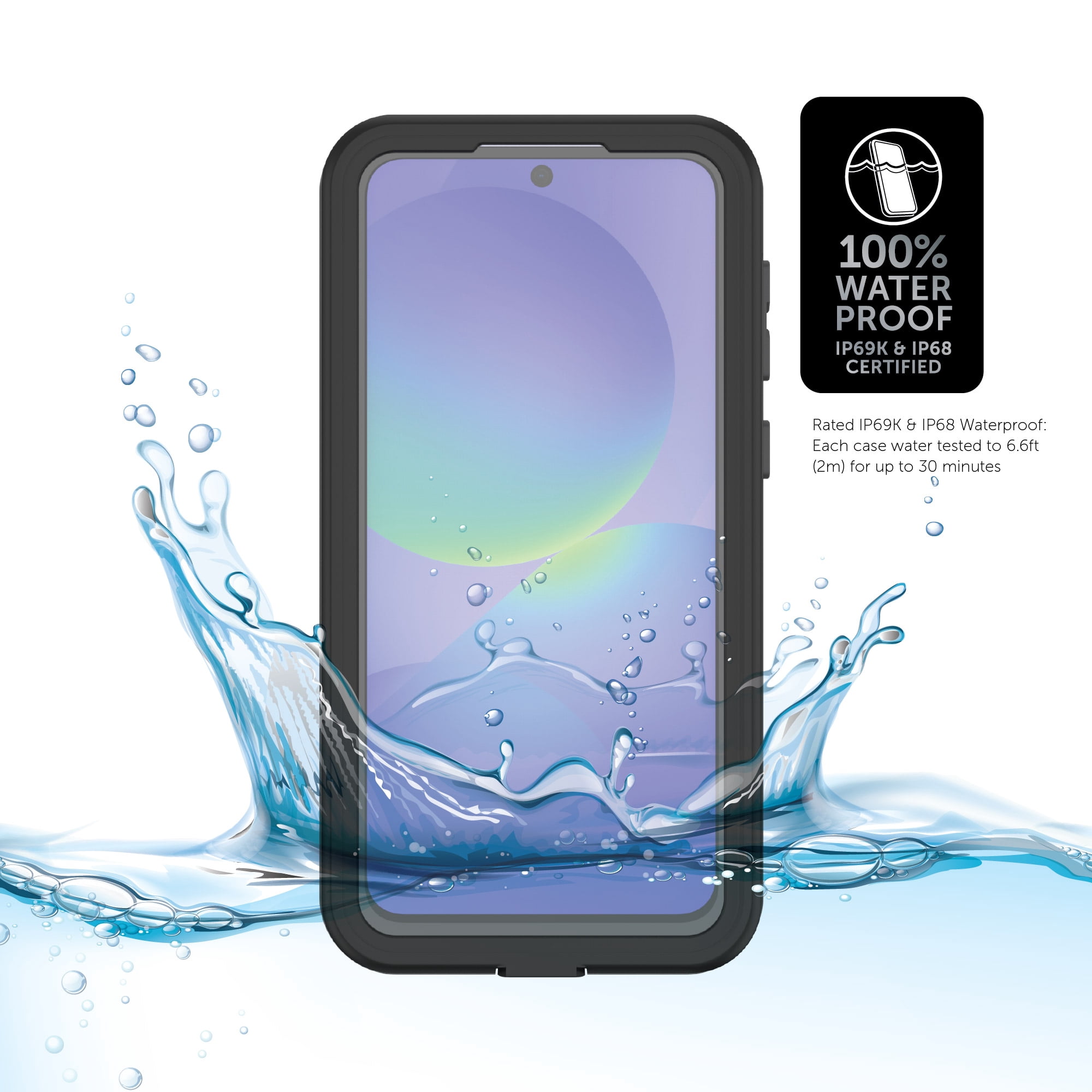 Body Glove Tidal Waterproof Phone Case for Samsung A37 5G / A36 5G - Black/Gray