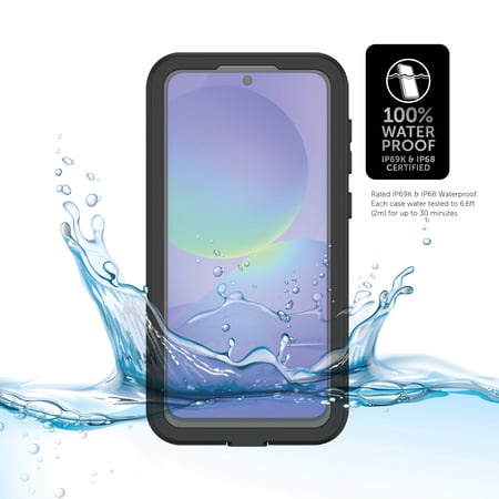 Body Glove Tidal Waterproof Phone Case for Samsung A37 5G / A36 5G - Black/Clear