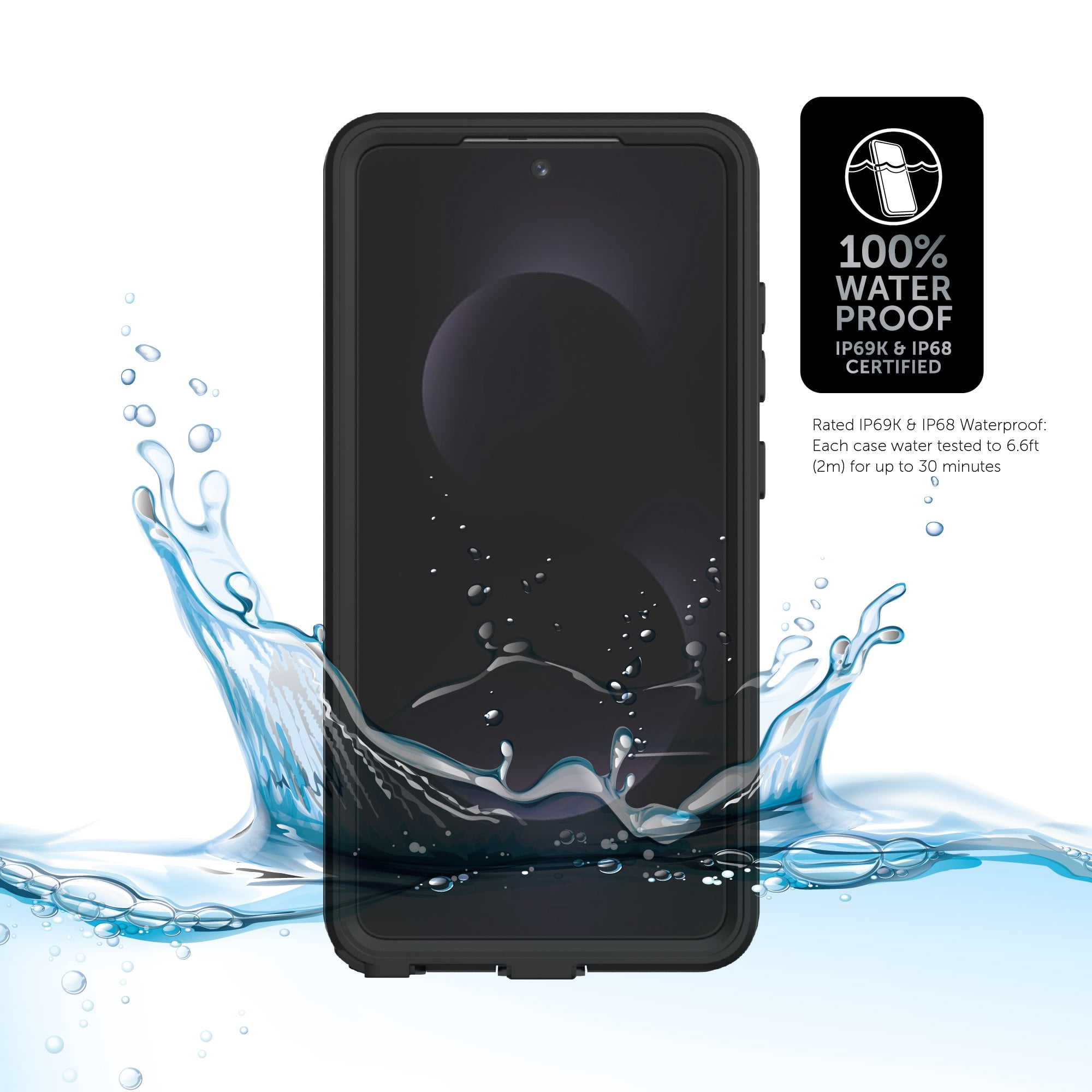 Body Glove Tidal Waterproof Phone Case for Samsung Galaxy S26 Ultra - Black/Clear