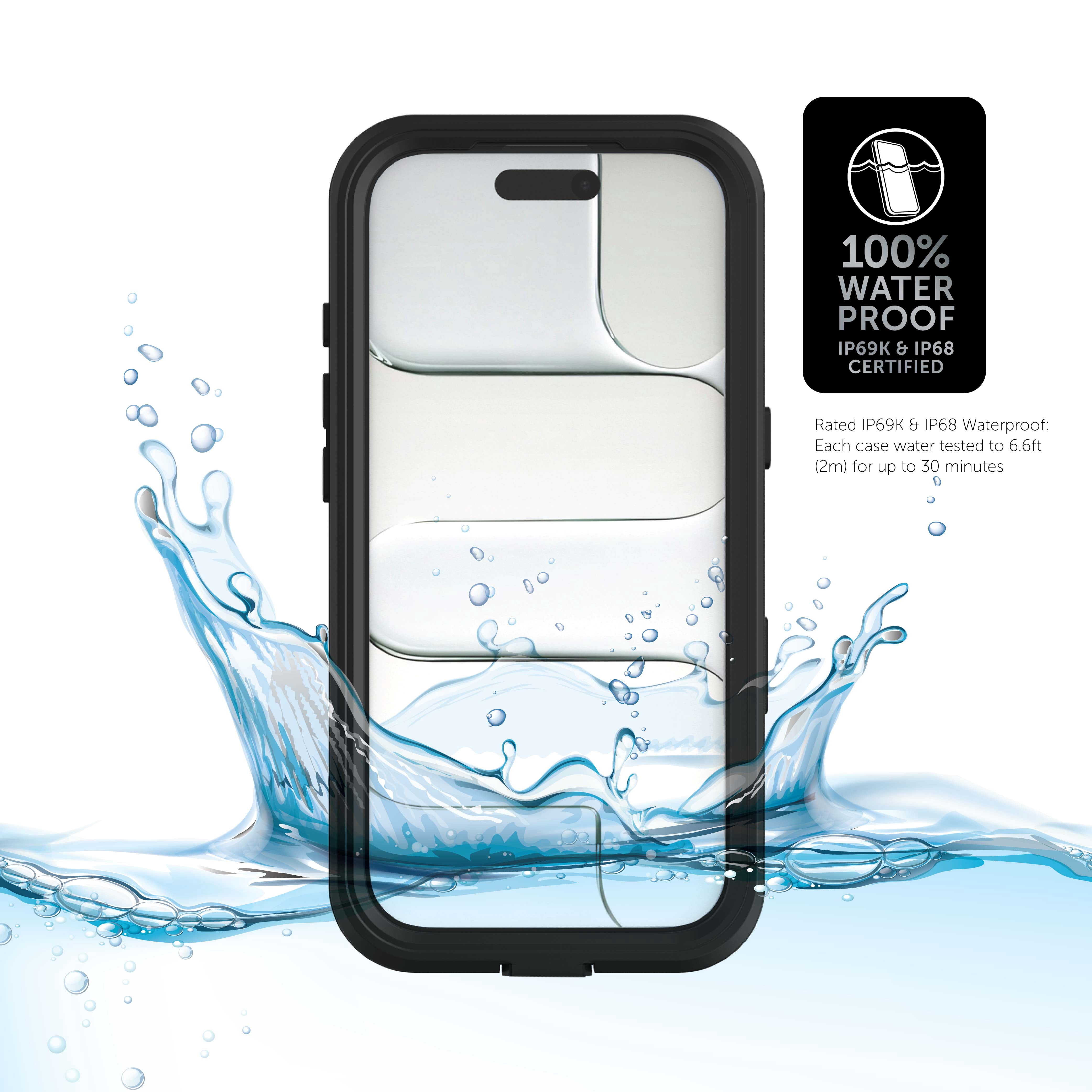 Body Glove Tidal Waterproof Phone Case for iPhone Air - Black/Clear