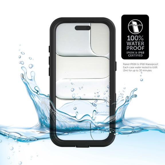 Body Glove Tidal Waterproof Phone Case for iPhone Air - Black/Clear