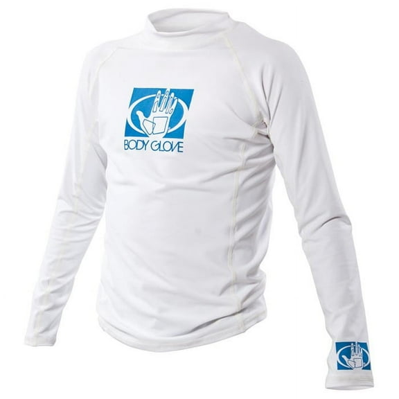 Body Glove Junior Fitted Long Sleeve Rashguard-White-8