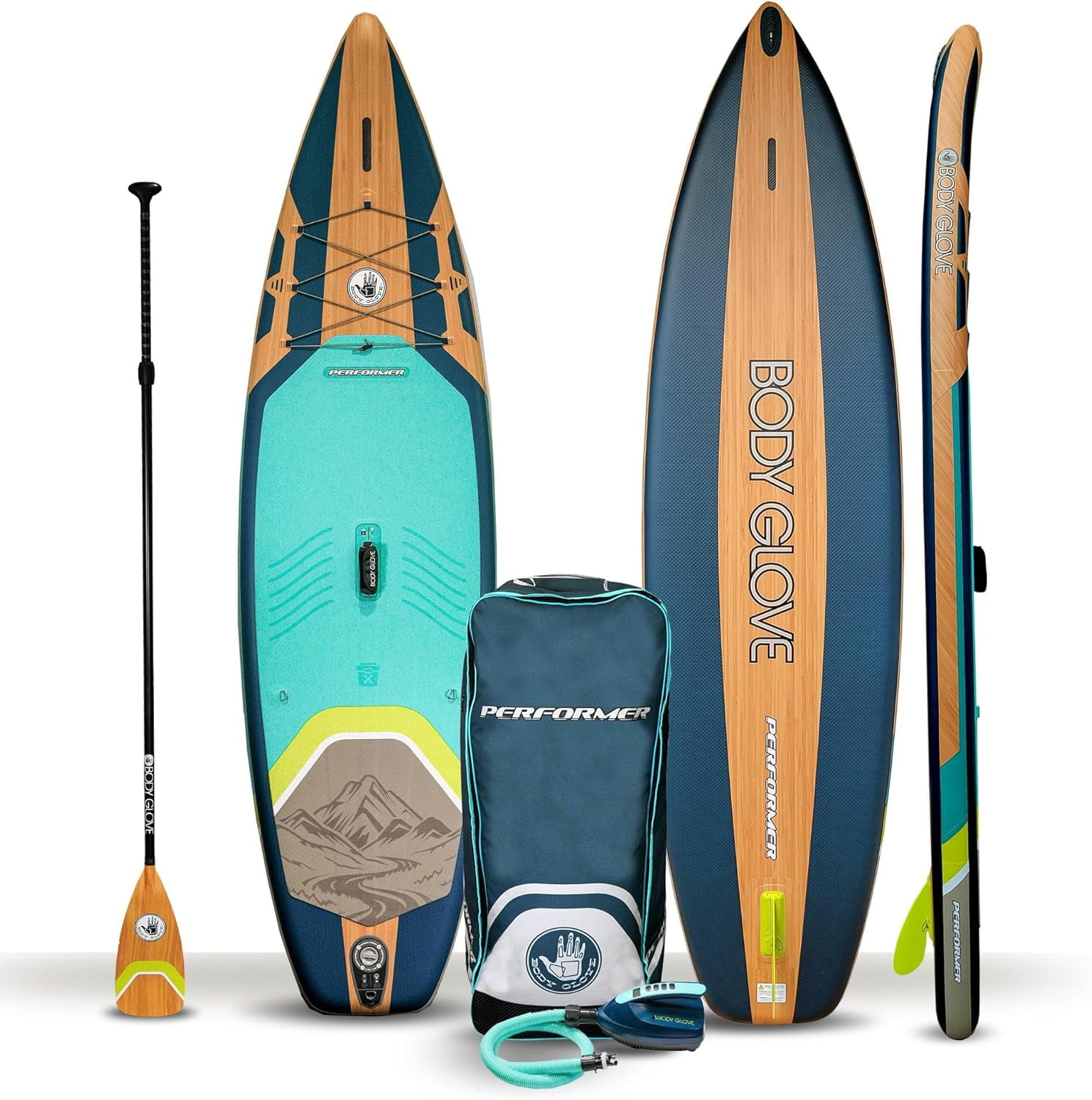 Body Glove Performer 11' Inflatable Stand Up Paddle Board Package