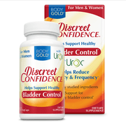BODY GOLD Discreet Confidence - Helps Support Bladder Control, Reduce Urgency and Frequency - Bladder Support with Urox, Cranberry Extract, Gluten Free, Vegan, 30 Serv, 60 VegCaps