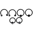 thumbnail image 1 of BODY JEWELRY 16g Stainless Steel Blackline Circular Barbell Set, 1 of 4