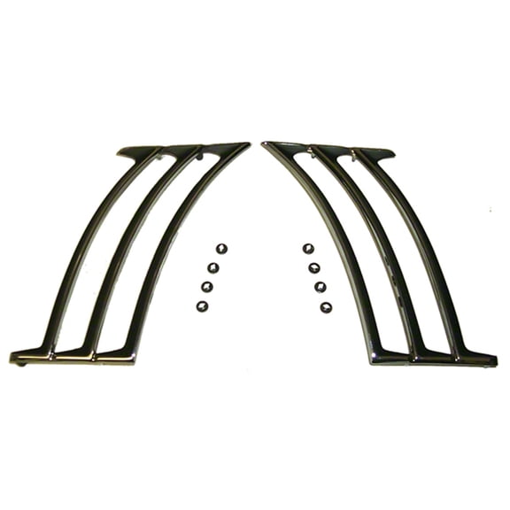 BODY LOUVER SET PAIR FOR QTR RS OR STYLE INCLUDES HARDWARE; MADE      OF ALUMINUM