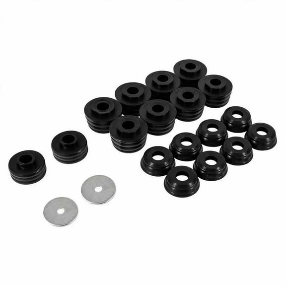 20pcs KF04050BK Body Mount Bushing Kit for Ford F250 F350 Super Duty 1999-2018 2WD 4WD Polyurethane Body Cab Mounts + Washers Set