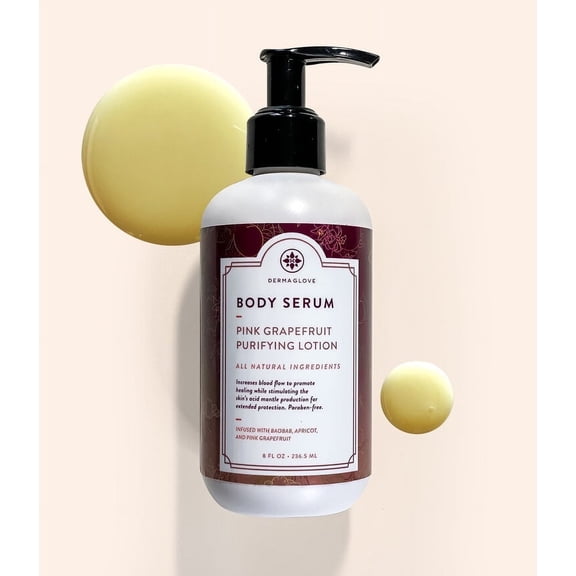 DERMAGLOVE BODY SERUM  PINK GRAPEFRUIT | Brightening & Revitalizing Serum for Dull, Tired Skin | Boosts Radiance, Hydration & Elasticity | Clean, Vegan, Non-Toxic 8oz Pump