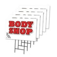 thumbnail image 1 of BODY SHOP 5 Pack Of 18" x 24" Yard Sign & Stake | Advertise Your Business | Stake Included Image On Both Sides | Made in The USA, 1 of 3