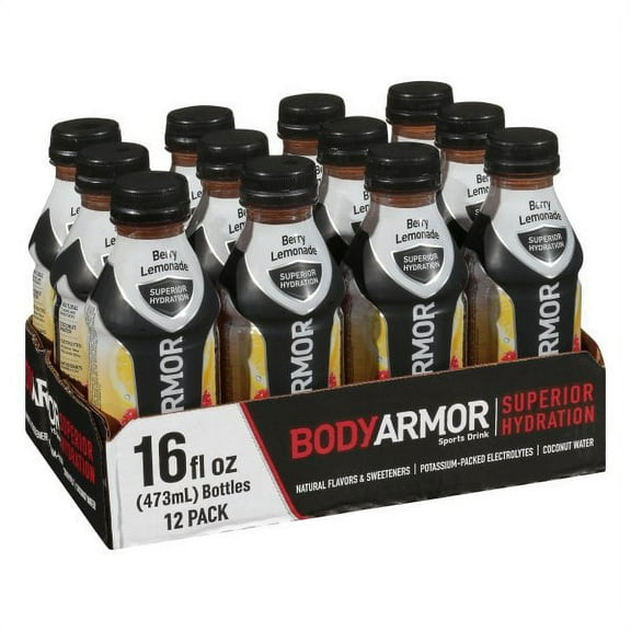 BODYARMOR Berry Lemonade Sports Drink, 16 Fl Oz, 12 Pack