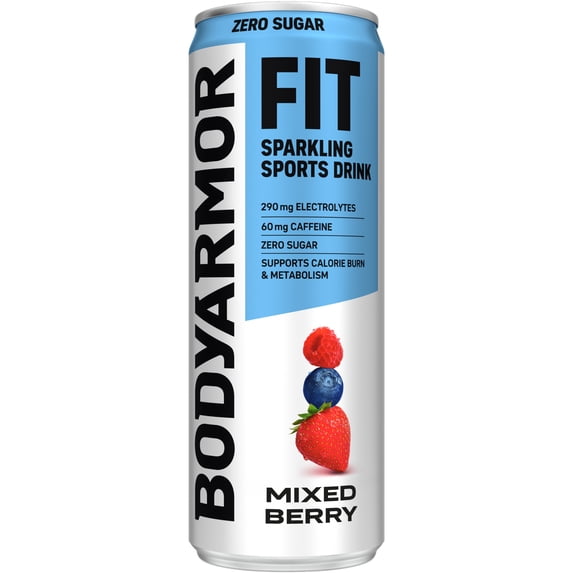 BODYARMOR FIT Zero Sugar Mixed Berry Sports Drink Can, 12 fl oz