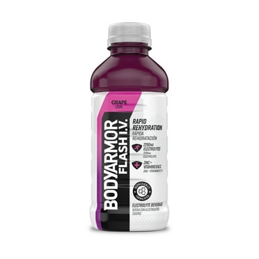 BODYARMOR Flash I.V. Grape Electrolyte Sports Drink, 20 fl oz Bottle