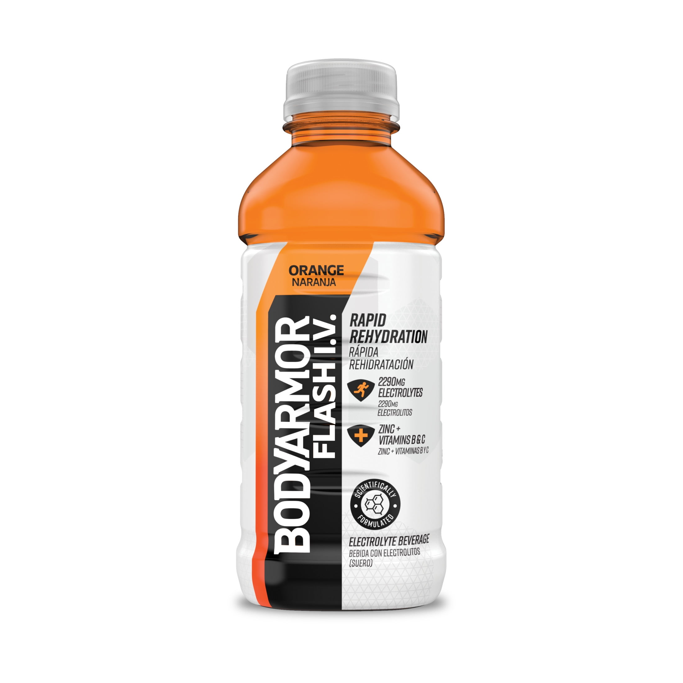 BODYARMOR Flash I.V. Orange Electrolyte Sports Drink, 20 fl oz Bottle