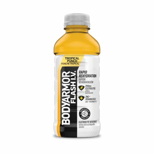 BODYARMOR Flash I.V. Tropical Punch Sports Drink Bottle 20 fl oz - Pack of 2