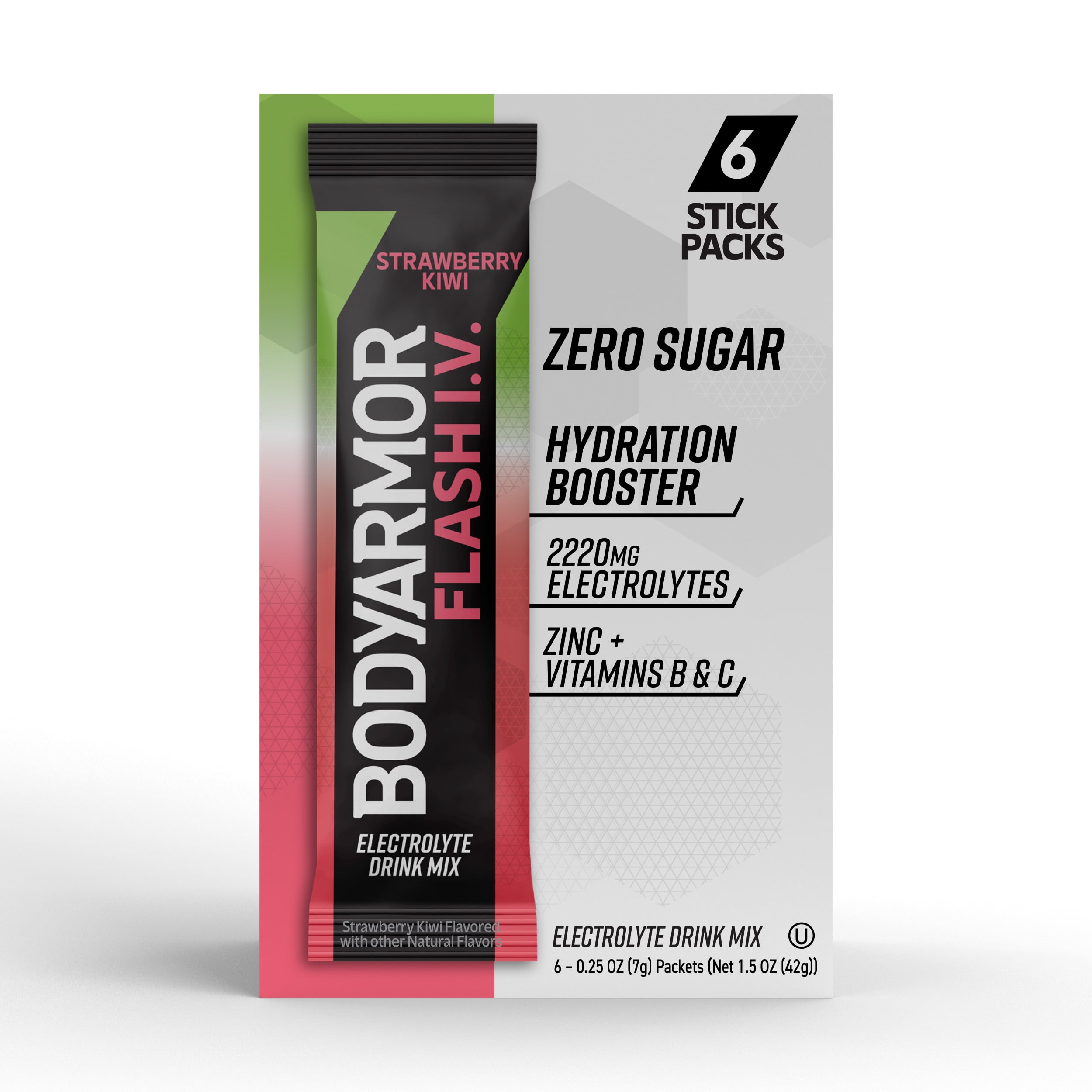 BODYARMOR Flash IV Rapid Rehydration Electrolyte Powder Mix, Strawberry