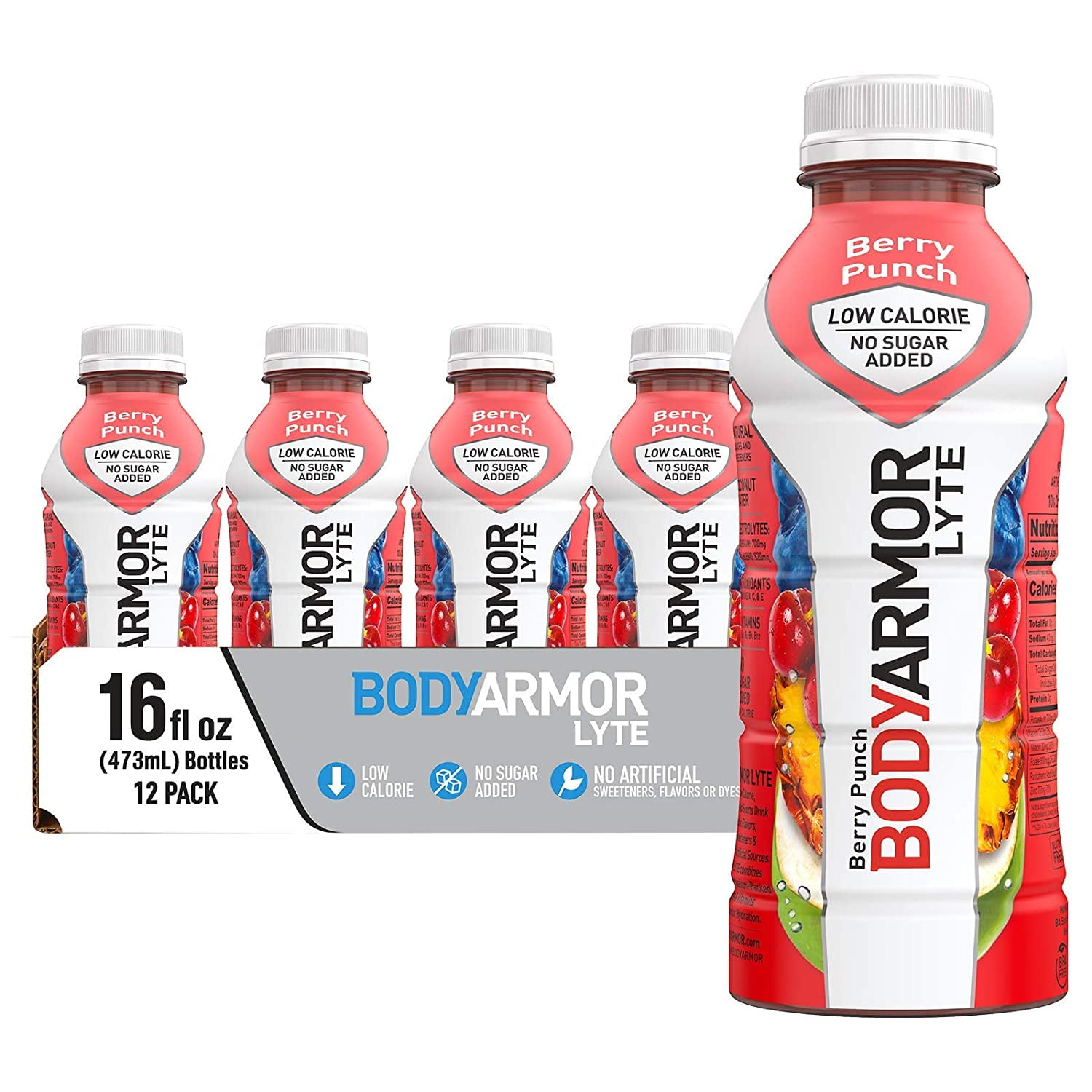 BODYARMOR LYTE Sports Drink LowCalorie Sports Beverage, Berry Punch, Natural Flavors With