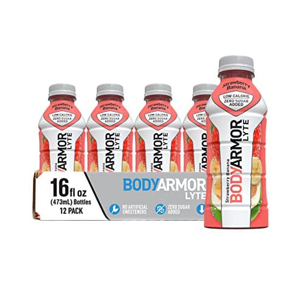 BODYARMOR LYTE Sports Drink LowCalorie Sports Beverage, Strawberry Banana, Coconut Water