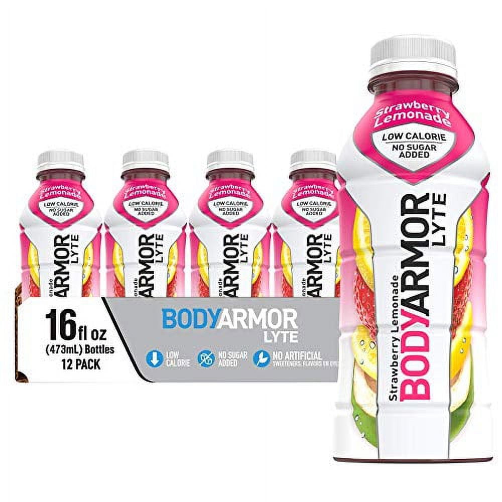 BODYARMOR LYTE Sports Drink LowCalorie Sports Beverage, Strawberry Lemonade, Natural Flavor