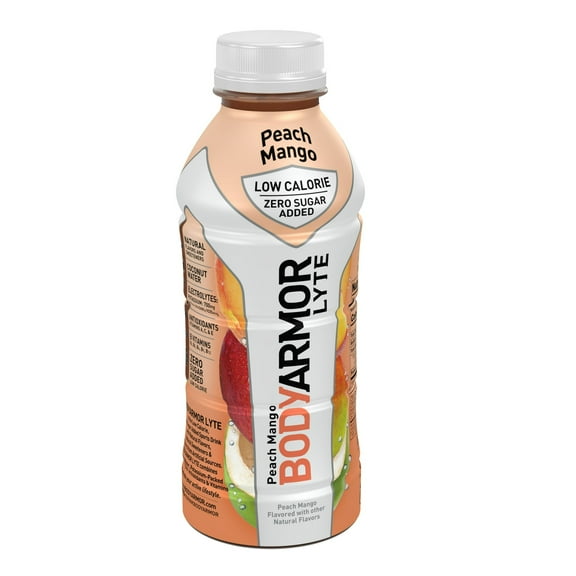 BODYARMOR LYTE Sports Drink Peach Mango 16 fl oz, (Pack of 6)