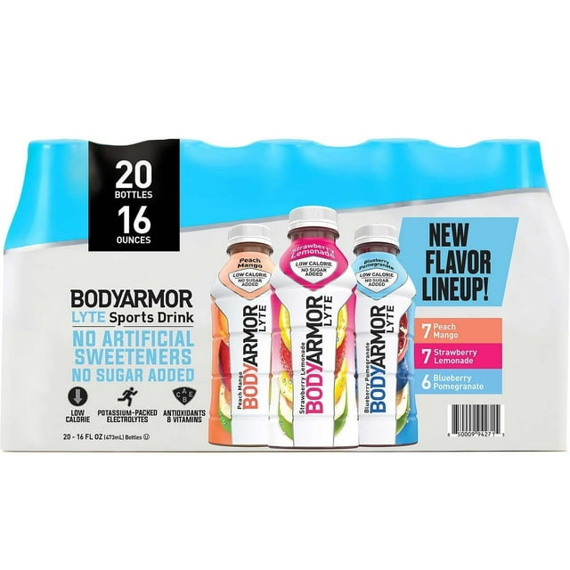 BODYARMOR LYTE Sports Drink, Variety Pack, 16 Fluid Ounce (Pack of 20